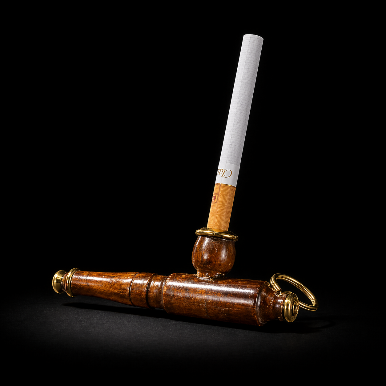 single cigarette holder keychain Steel and Plastic Imitation bent filters Novelty Sublimation Custom Printing Portable