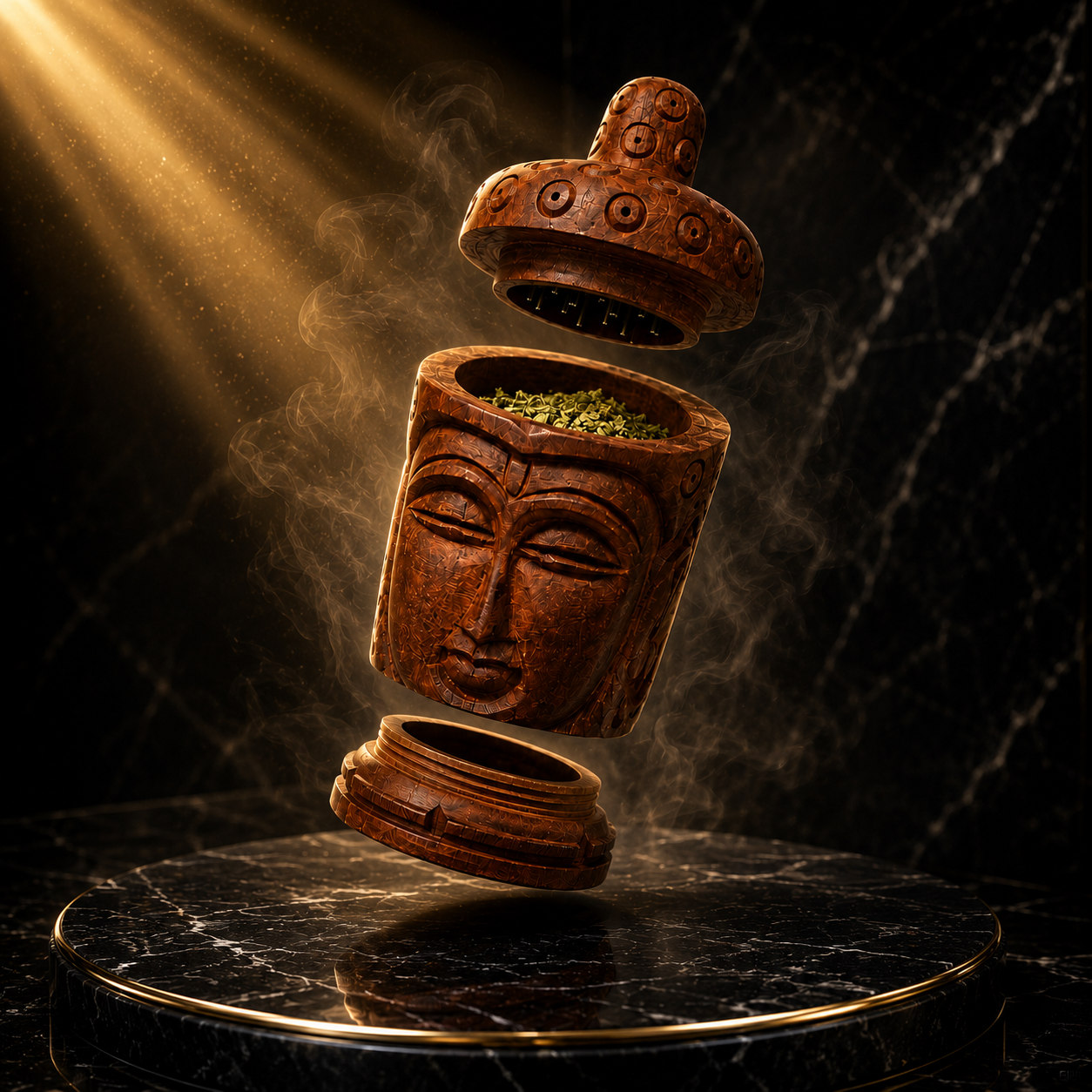 BUDDHA HERB GRINDER +STORAGE BOX